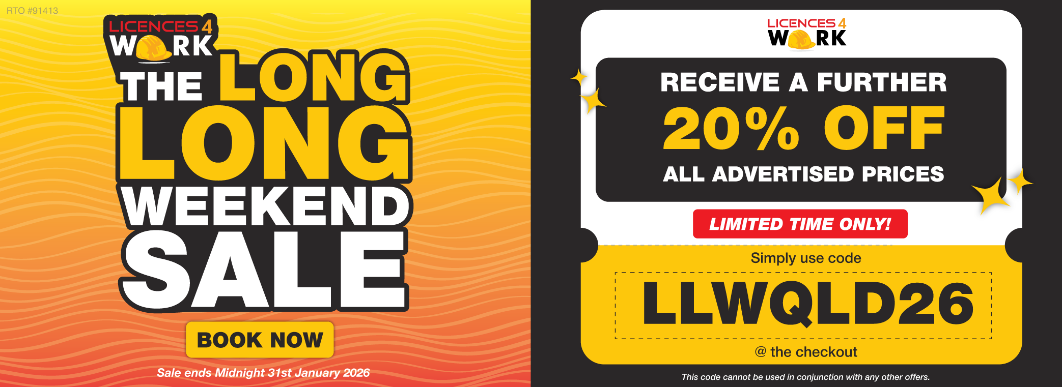 THE Long Weekend Sale Sliding Banner QLD